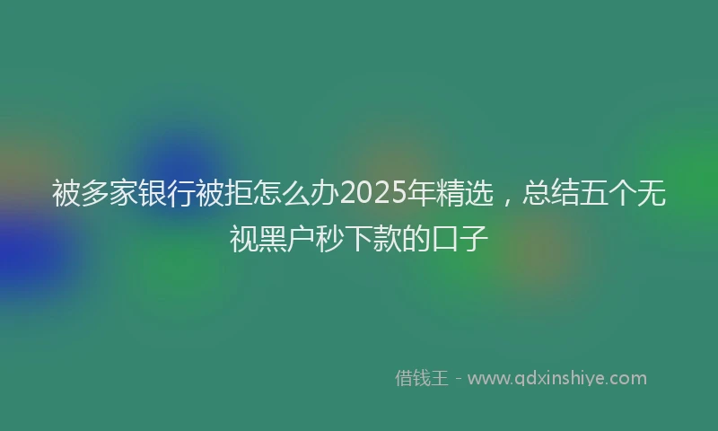 被多家银行被拒怎么办2025年精选，总结五个无视黑户秒下款的口子