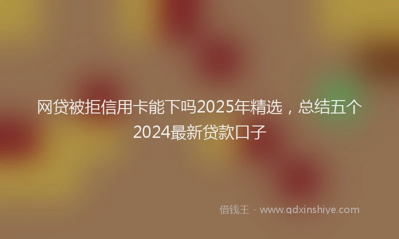 网贷被拒信用卡能下吗2025年精选，总结五个2024最新贷款口子