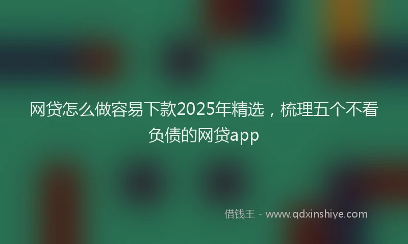 网贷怎么做容易下款2025年精选，梳理五个不看负债的网贷app