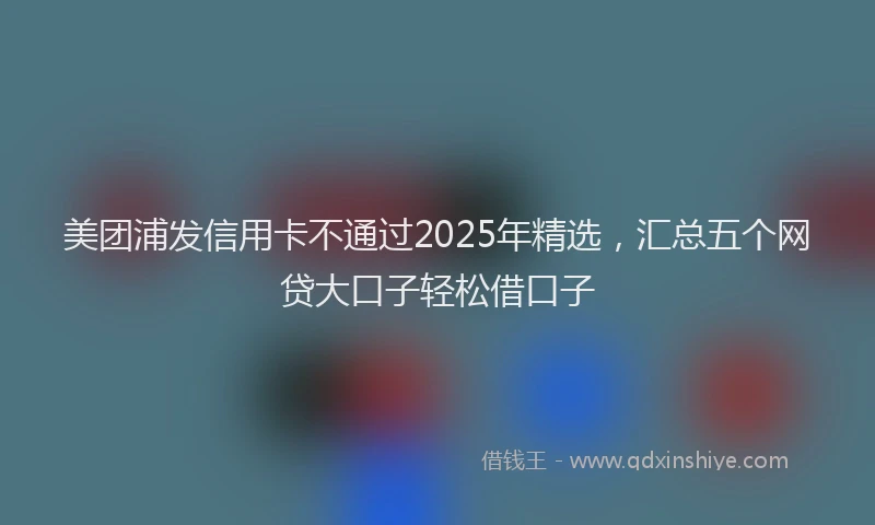美团浦发信用卡不通过2025年精选，汇总五个网贷大口子轻松借口子
