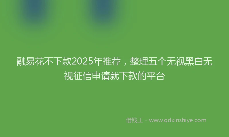 融易花不下款2025年推荐，整理五个无视黑白无视征信申请就下款的平台
