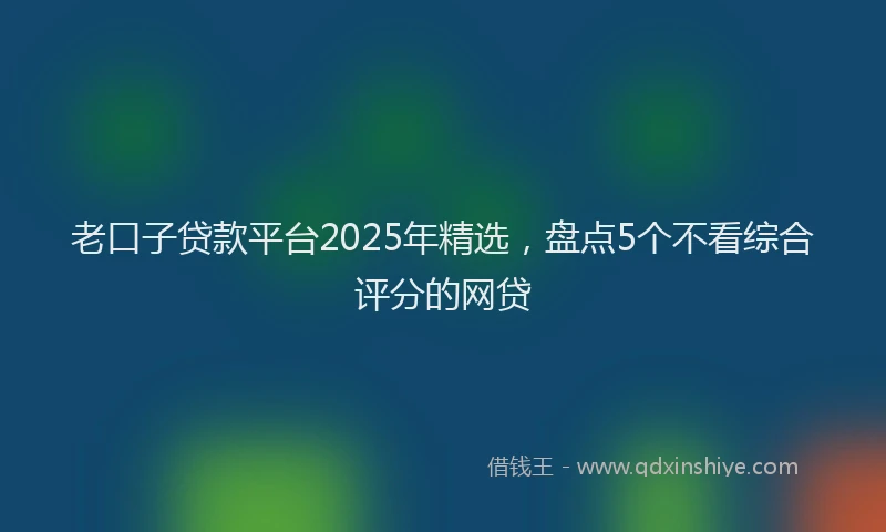 老口子贷款平台2025年精选，盘点5个不看综合评分的网贷