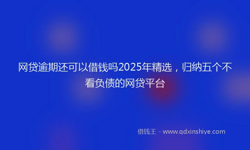 网贷逾期还可以借钱吗2025年精选，归纳五个不看负债的网贷平台