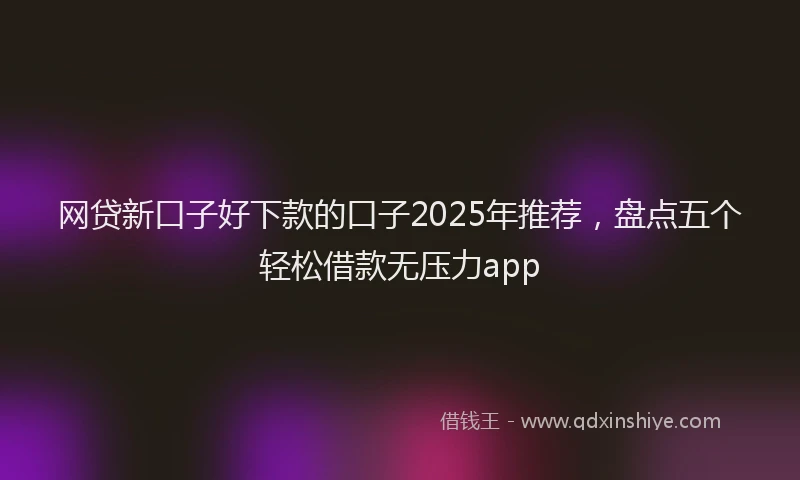 网贷新口子好下款的口子2025年推荐，盘点五个轻松借款无压力app