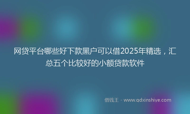 网贷平台哪些好下款黑户可以借2025年精选，汇总五个比较好的小额贷款软件