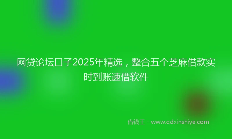 网贷论坛口子2025年精选，整合五个芝麻借款实时到账速借软件