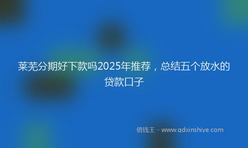 莱芜分期好下款吗2025年推荐，总结五个放水的贷款口子