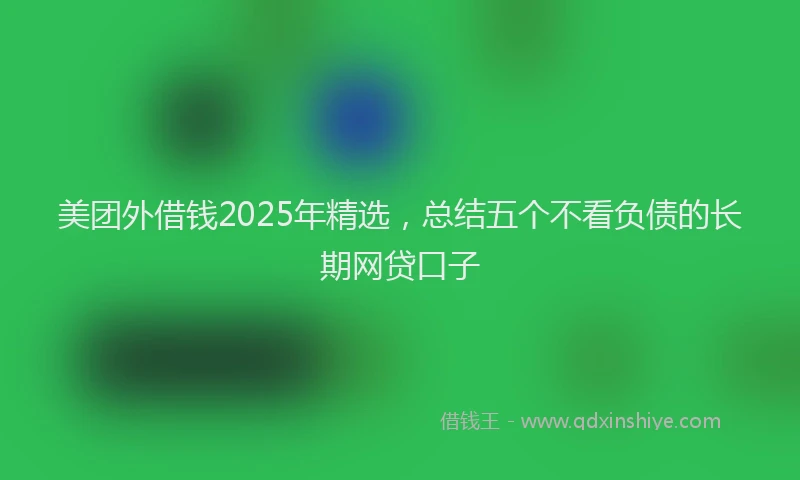 美团外借钱2025年精选，总结五个不看负债的长期网贷口子
