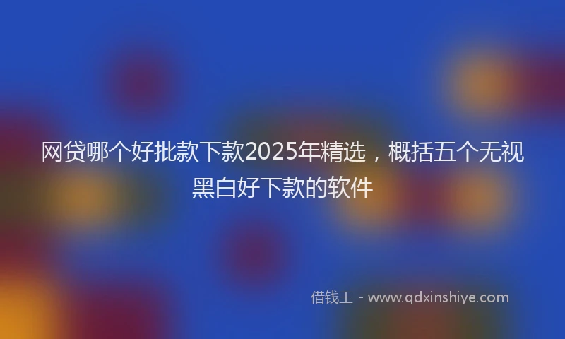网贷哪个好批款下款2025年精选，概括五个无视黑白好下款的软件