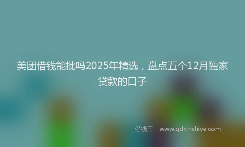 美团借钱能批吗2025年精选，盘点五个12月独家贷款的口子
