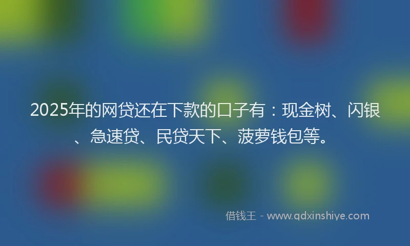 2025年的网贷还在下款的口子有：现金树、闪银、急速贷、民贷天下、菠萝钱包等。