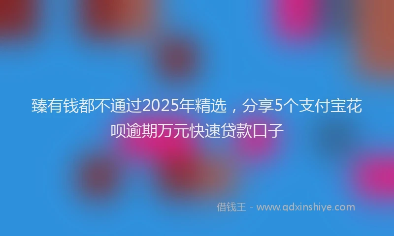 臻有钱都不通过2025年精选，分享5个支付宝花呗逾期万元快速贷款口子