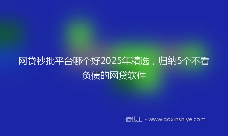 网贷秒批平台哪个好2025年精选，归纳5个不看负债的网贷软件