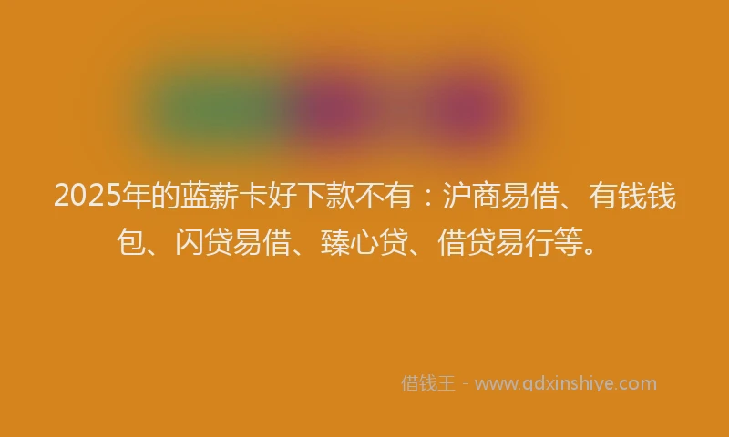 2025年的蓝薪卡好下款不有：沪商易借、有钱钱包、闪贷易借、臻心贷、借贷易行等。