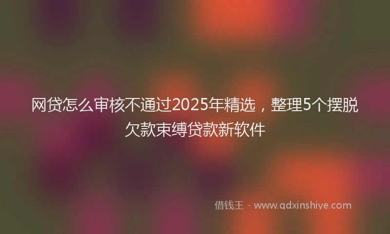 网贷怎么审核不通过2025年精选，整理5个摆脱欠款束缚贷款新软件