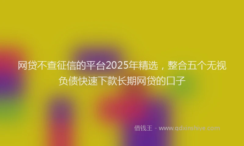 网贷不查征信的平台2025年精选，整合五个无视负债快速下款长期网贷的口子