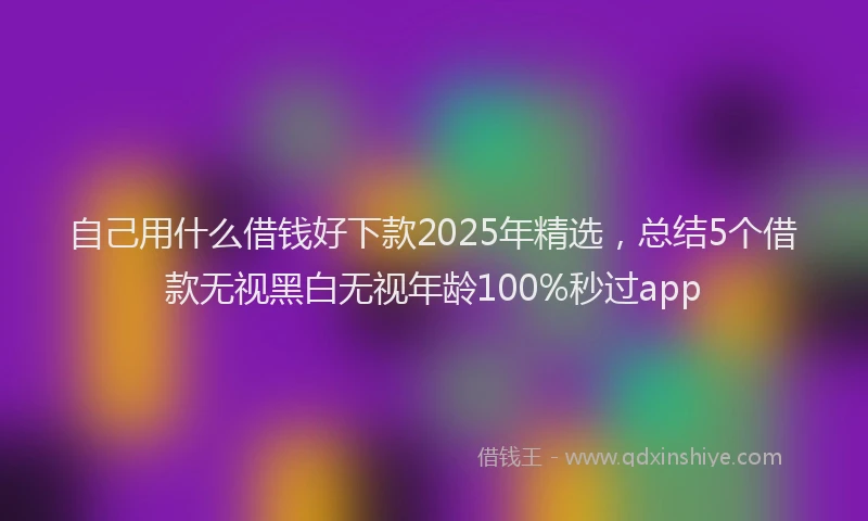 自己用什么借钱好下款2025年精选，总结5个借款无视黑白无视年龄100%秒过app
