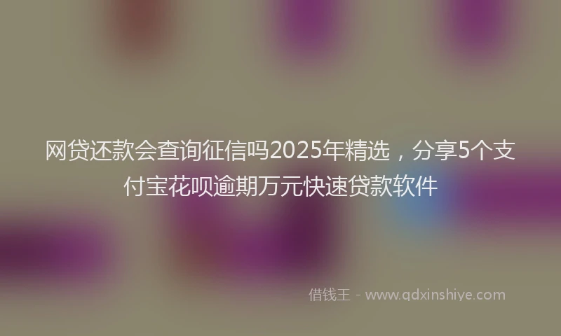 网贷还款会查询征信吗2025年精选，分享5个支付宝花呗逾期万元快速贷款软件