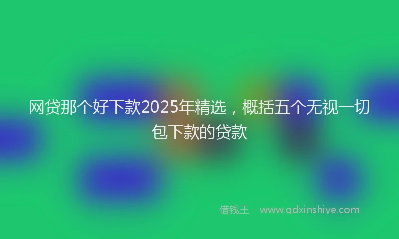网贷那个好下款2025年精选，概括五个无视一切包下款的贷款