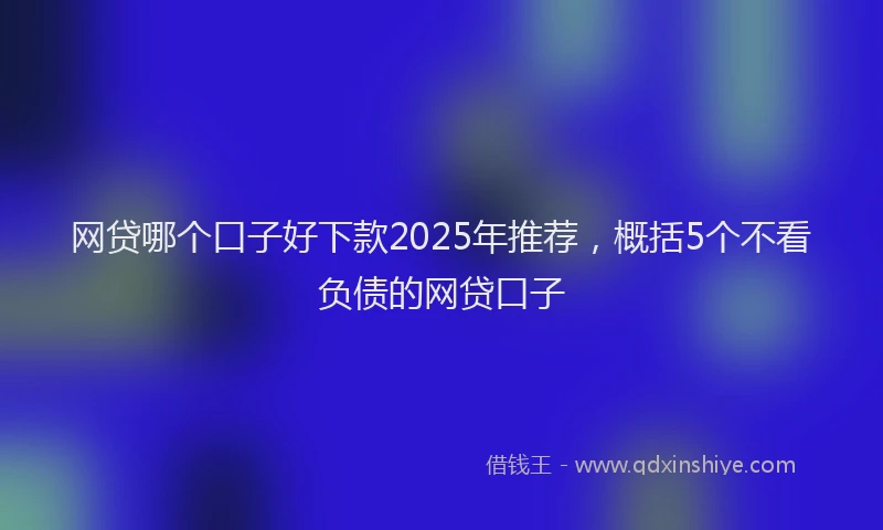 网贷哪个口子好下款2025年推荐，概括5个不看负债的网贷口子