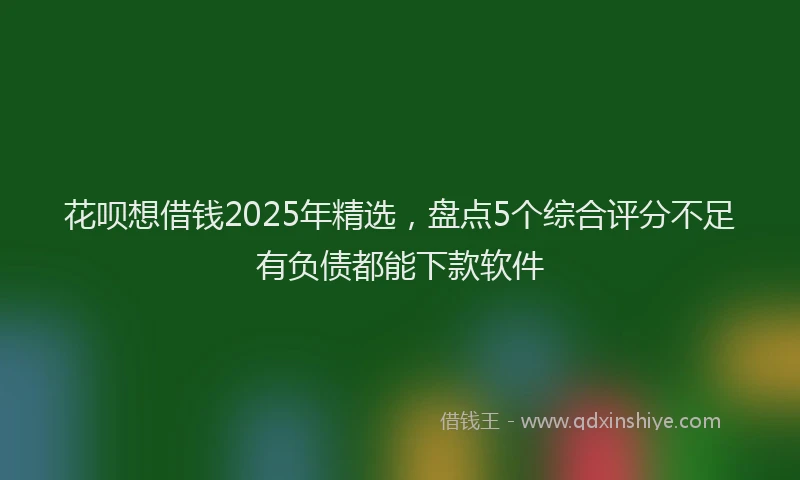 花呗想借钱2025年精选，盘点5个综合评分不足有负债都能下款软件