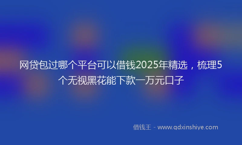 网贷包过哪个平台可以借钱2025年精选，梳理5个无视黑花能下款一万元口子