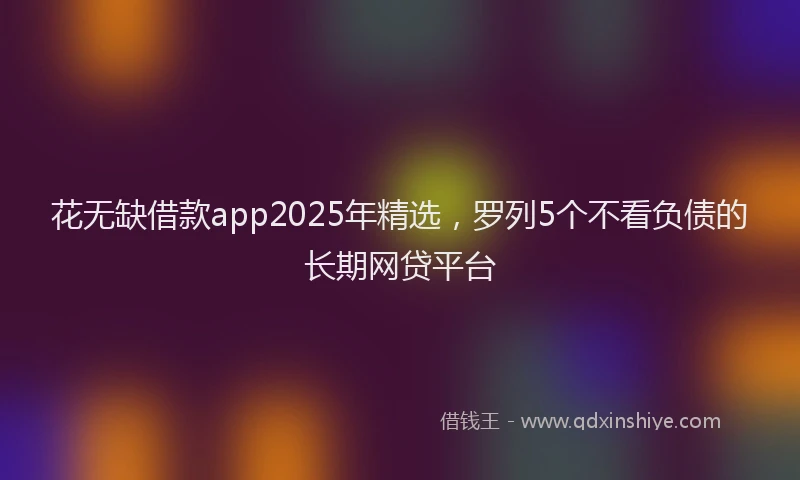 花无缺借款app2025年精选，罗列5个不看负债的长期网贷平台
