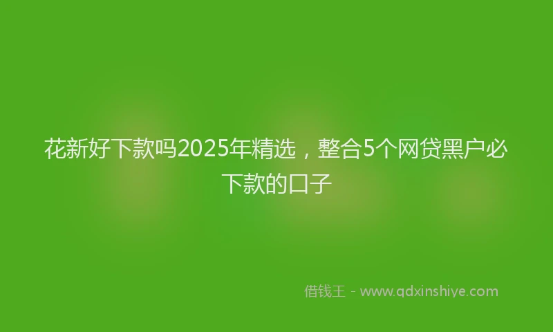 花新好下款吗2025年精选，整合5个网贷黑户必下款的口子