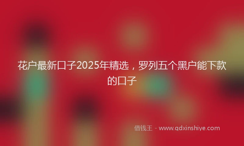 花户最新口子2025年精选，罗列五个黑户能下款的口子