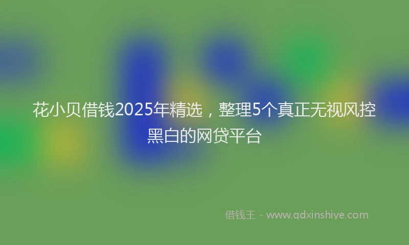 花小贝借钱2025年精选，整理5个真正无视风控黑白的网贷平台