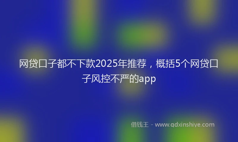 网贷口子都不下款2025年推荐，概括5个网贷口子风控不严的app