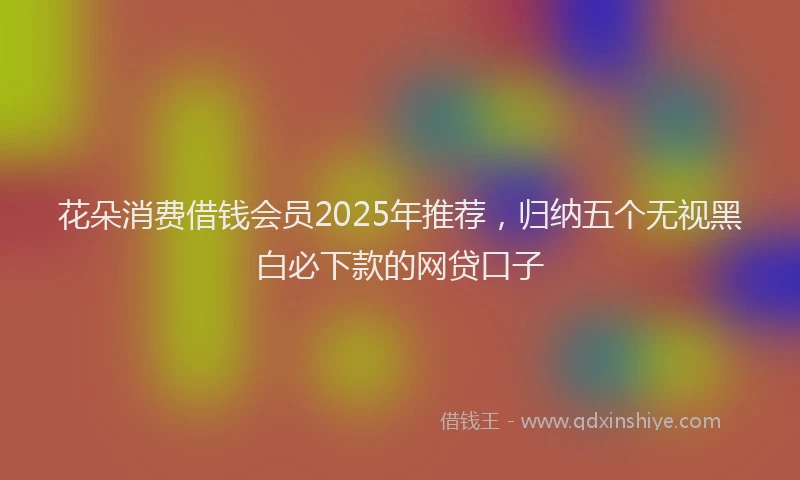 花朵消费借钱会员2025年推荐，归纳五个无视黑白必下款的网贷口子