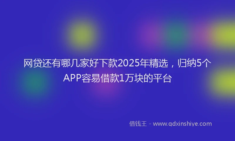 网贷还有哪几家好下款2025年精选，归纳5个APP容易借款1万块的平台