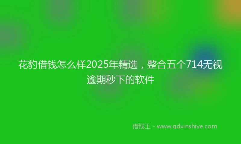 花豹借钱怎么样2025年精选，整合五个714无视逾期秒下的软件