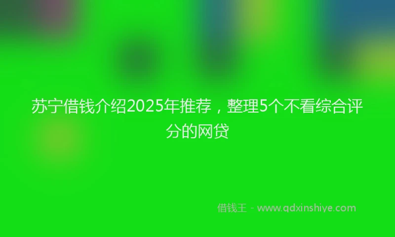 苏宁借钱介绍2025年推荐，整理5个不看综合评分的网贷