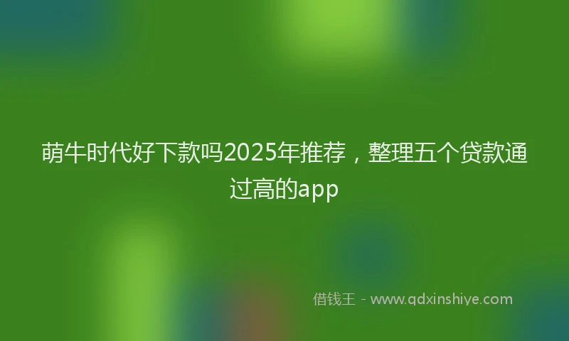 萌牛时代好下款吗2025年推荐，整理五个贷款通过高的app