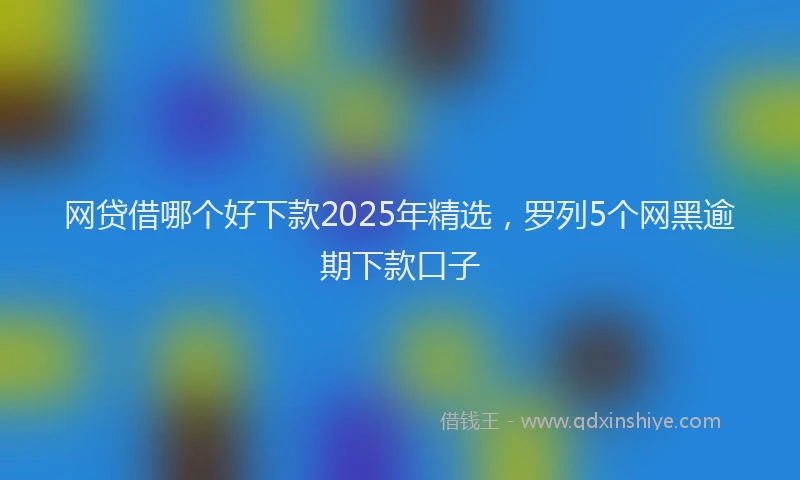 网贷借哪个好下款2025年精选，罗列5个网黑逾期下款口子