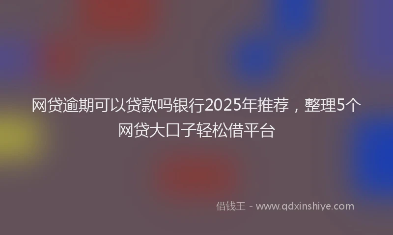 网贷逾期可以贷款吗银行2025年推荐，整理5个网贷大口子轻松借平台