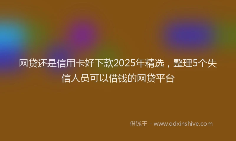 网贷还是信用卡好下款2025年精选，整理5个失信人员可以借钱的网贷平台