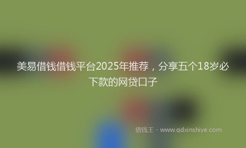 美易借钱借钱平台2025年推荐，分享五个18岁必下款的网贷口子