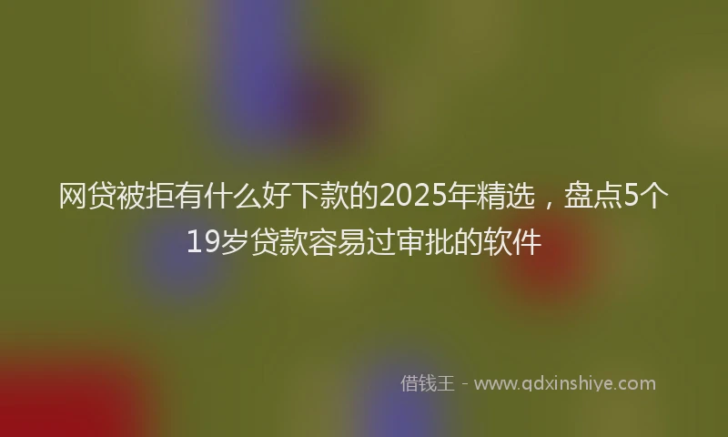 网贷被拒有什么好下款的2025年精选，盘点5个19岁贷款容易过审批的软件