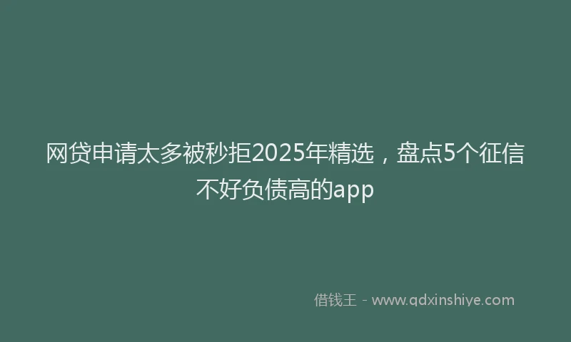 网贷申请太多被秒拒2025年精选，盘点5个征信不好负债高的app