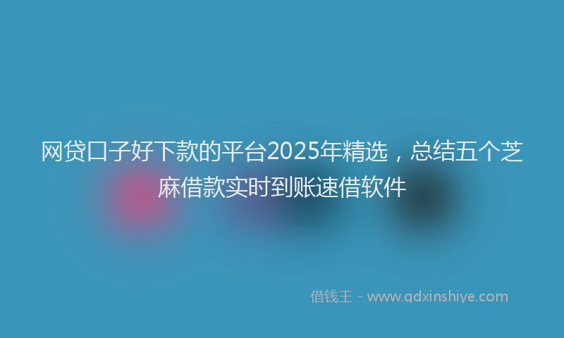 网贷口子好下款的平台2025年精选，总结五个芝麻借款实时到账速借软件