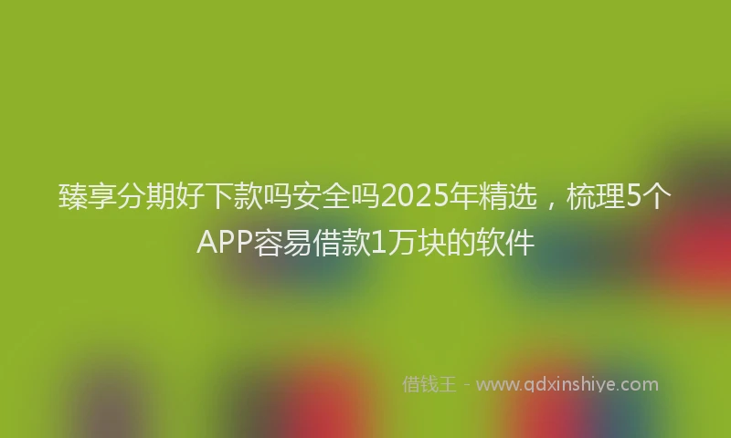 臻享分期好下款吗安全吗2025年精选，梳理5个APP容易借款1万块的软件