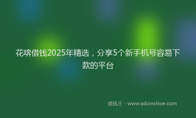 花喯借钱2025年精选，分享5个新手机号容易下款的平台