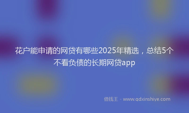 花户能申请的网贷有哪些2025年精选，总结5个不看负债的长期网贷app