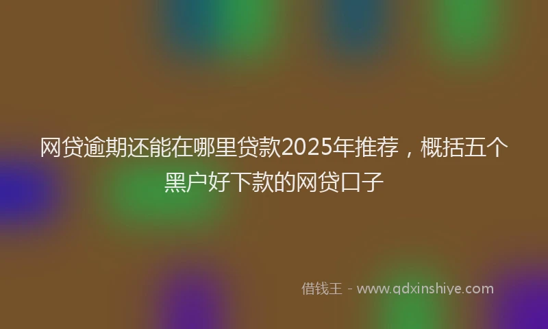 网贷逾期还能在哪里贷款2025年推荐，概括五个黑户好下款的网贷口子