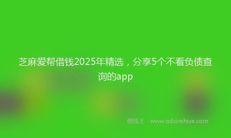 芝麻爱帮借钱2025年精选，分享5个不看负债查询的app