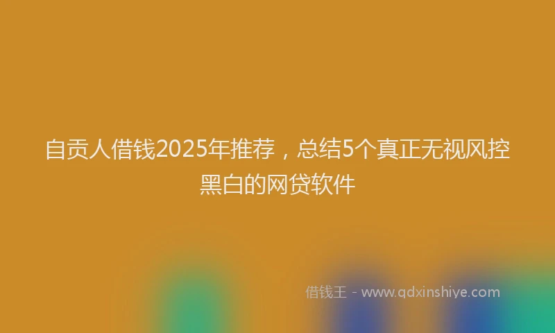 自贡人借钱2025年推荐，总结5个真正无视风控黑白的网贷软件