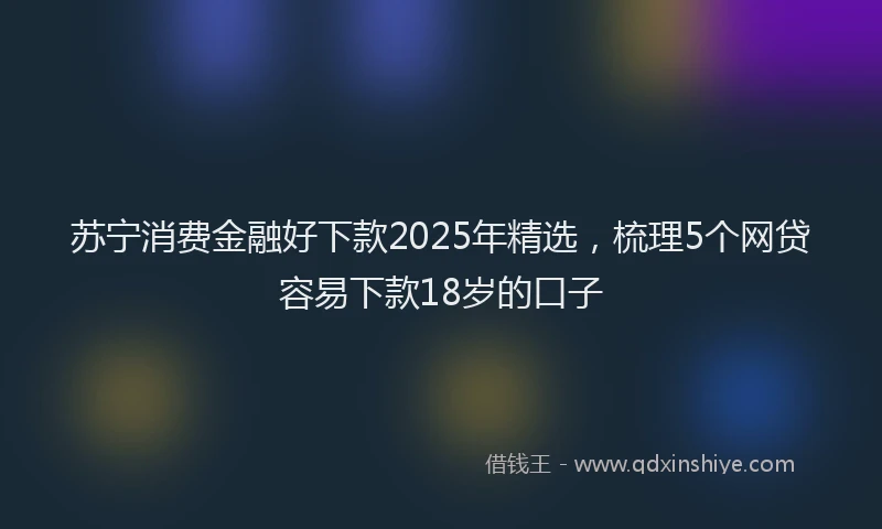 苏宁消费金融好下款2025年精选，梳理5个网贷容易下款18岁的口子